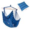 Hammock Hanging Chair Canvas Porch Patio Swing Seat Portable Camping Rope Seat